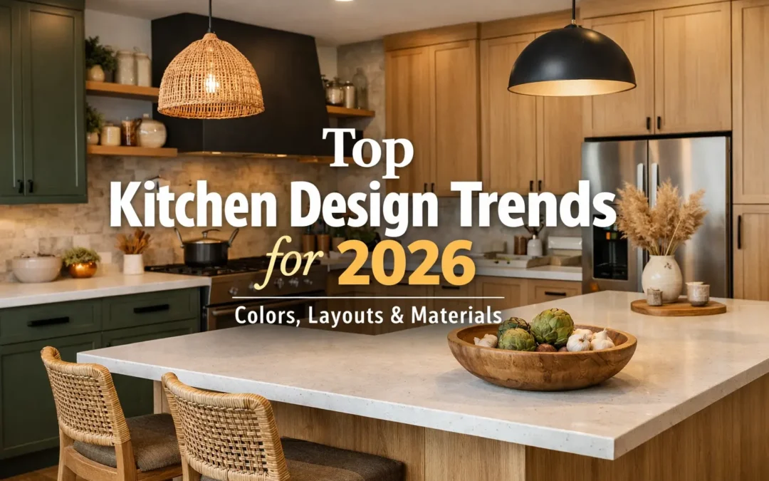 Top Kitchen Design Trends for 2026 (Colors, Layouts & Materials)